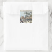 De Franse vlag die Abomey ingaat Vierkante Sticker (Tas)