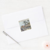 De Franse vlag die Abomey ingaat Vierkante Sticker (Envelop)