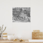 De Franse vlooienplundering Poster (Keuken)