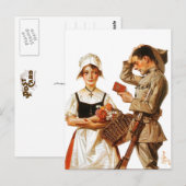 De  Franse vrouw en de Nervee Soldaat Briefkaart (Voorkant / Achterkant)