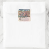 De Fransen helpen de Indiërs in strijd Vierkante Sticker (Tas)