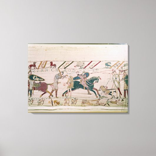 De Fransen vechten en doden Harold's Canvas Afdruk (Voorkant)
