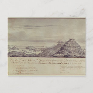 De Fransen veroveren Grenada, 1779 Briefkaart