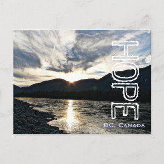 De Fraser in Hope British Columbia Briefkaart