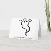 De freaks komen om nacht uit op de halloween kaart (Achterkant)