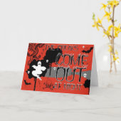 De freaks komen om nacht uit op de halloween kaart (Gele Bloem)