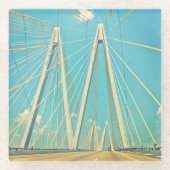 De Fred Hartman Bridge Glazen Onderzetter (Voorkant)