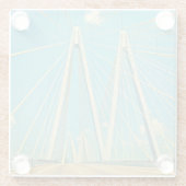 De Fred Hartman Bridge Glazen Onderzetter (Achterkant)