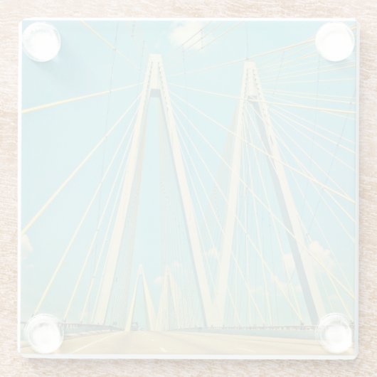 De Fred Hartman Bridge Glazen Onderzetter (Achterkant)