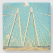 De Fred Hartman Bridge Stenen Onderzetter (Voorkant)