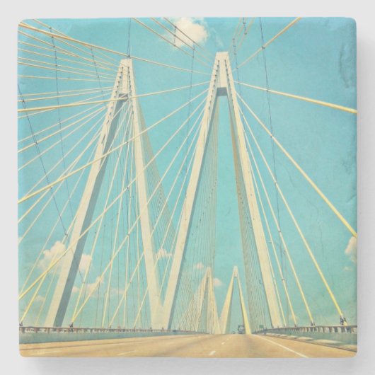 De Fred Hartman Bridge Stenen Onderzetter (Voorkant)