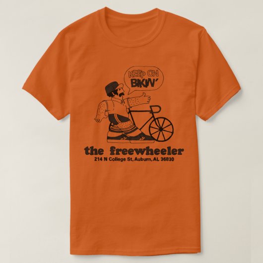 De Freewheeler Keep On Bikin T shirt (Design voorkant)