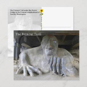 De Fremont Troll, Seattle, WA - briefkaart