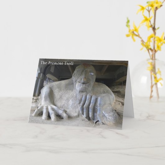 De Fremont Troll, Seattle, WA - kaart (Gele Bloem)