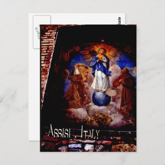 De fresco's van Assisi Italië geschenken Briefkaart (Voorkant / Achterkant)