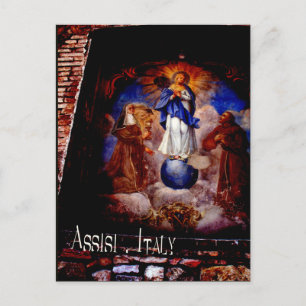 De fresco's van Assisi Italië geschenken Briefkaart