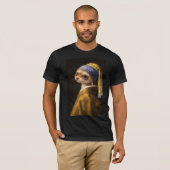De Fret met een Parel Oorring T-shirt (Voorkant volledig)