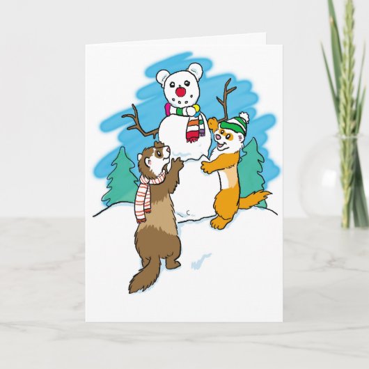 De Fretten van de Groeten van het seizoen Feestdagen Kaart (Voorkant)