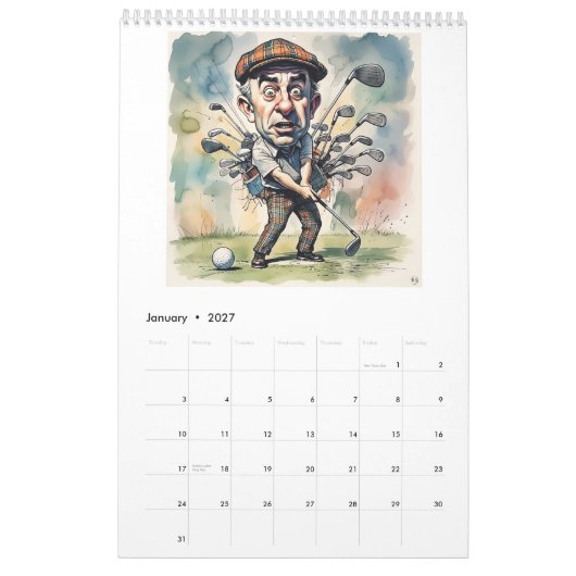 De Freuden van Golf - Kalender (Jan 2027)