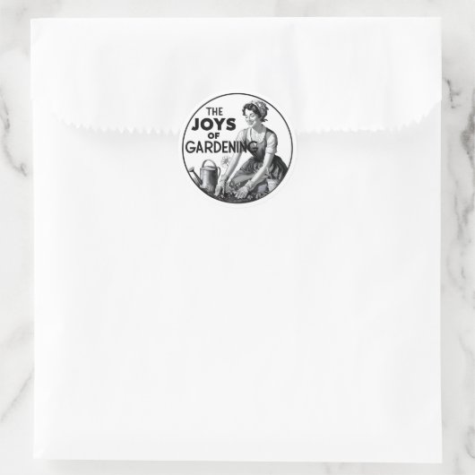 De Freuden Van Tuinieren Ronde Sticker (Tas)