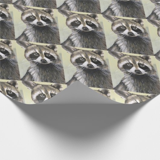 De Friendly Raccoon Cadeaupapier (Hoek)