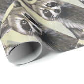 De Friendly Raccoon Cadeaupapier (Rol Hoek)