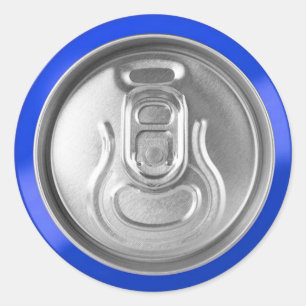De frisdrank kan bedekken ronde sticker