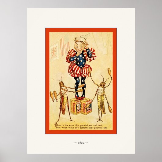 De Frolie Grasshopper Circus ~ Poster (Voorkant)
