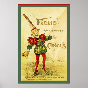 De Frolie Grasshopper Circus ~  Poster