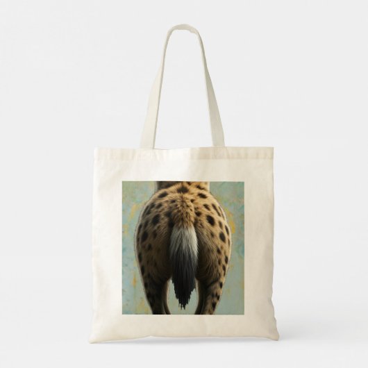 De fronsende hyena tote bag (Achterkant)