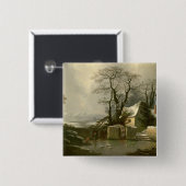 De "Frozen Mill Race" Vierkante Button 5,1 Cm (Voorkant /achterkant)