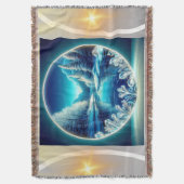 De "Frozen Mirror" gooi deken (Voorkant Verticaal)