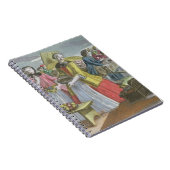 De fruitmarkt (gekleurde gravering) notitieboek (Rechterzijde)