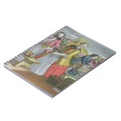De fruitmarkt (gekleurde gravering) notitieboek (Linkerzijde)