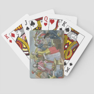 De fruitmarkt (gekleurde gravering) speelkaarten