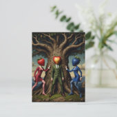 De Fruitmensen Surrealistische Kunst Briefkaart (Staand voorkant)