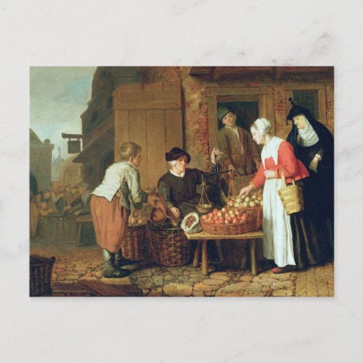 De fruitverkoper briefkaart (Voorkant)