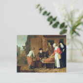 De fruitverkoper briefkaart (Staand voorkant)