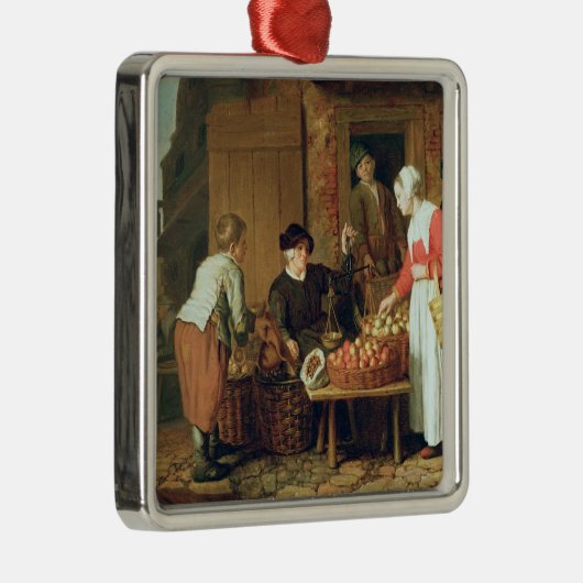 De fruitverkoper metalen ornament (Rechts)
