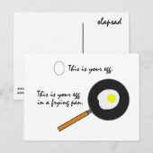De Frying Pan grappig briefkaart (Voorkant / Achterkant)