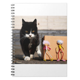 De Fubby's verstoppen zich voor de kat Ping. Notitieboek