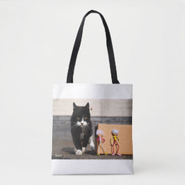 De Fubby's verstoppen zich voor de kat Ping. Tote Bag