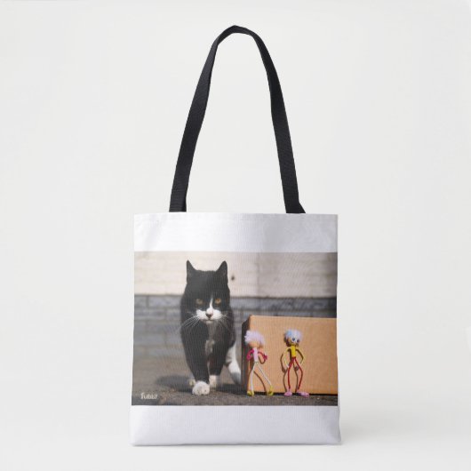 De Fubby's verstoppen zich voor de kat Ping. Tote Bag (Voorkant)