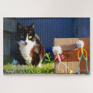 De Fubby's verstoppertje spelen met Kat Ping. Legpuzzel