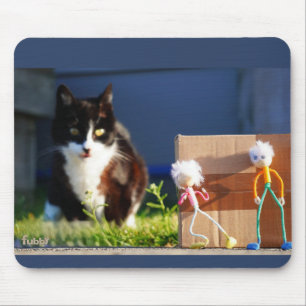 De Fubby's verstoppertje spelen met Kat Ping. Muismat
