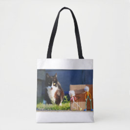 De Fubby's verstoppertje spelen met Kat Ping. Tote Bag