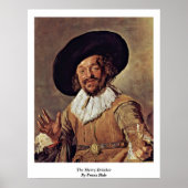 De fuifdrinker van Frans Hals Poster (Voorkant)