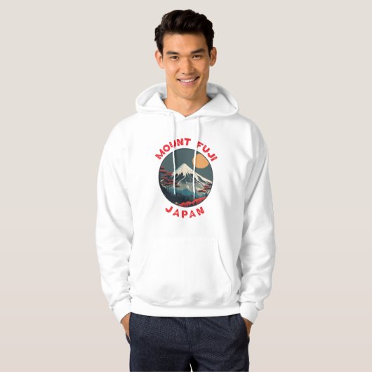 De Fuji Japan - ringloop onderdrukken Hoodie (Voorkant volledig)