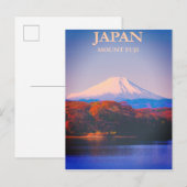 De Fuji Japan Vintage Travel Poster Briefkaart (Voorkant / Achterkant)