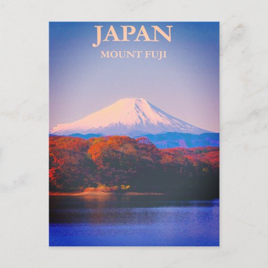 De Fuji Japan Vintage Travel Poster Briefkaart (Voorkant)
